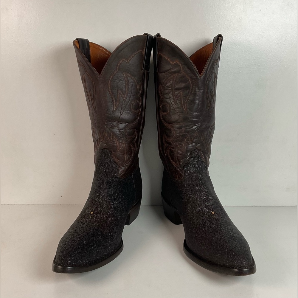 Alvies Rickshaw Stingray Cowboy Boots 10.5 E Exotic - Picture 10 of 16